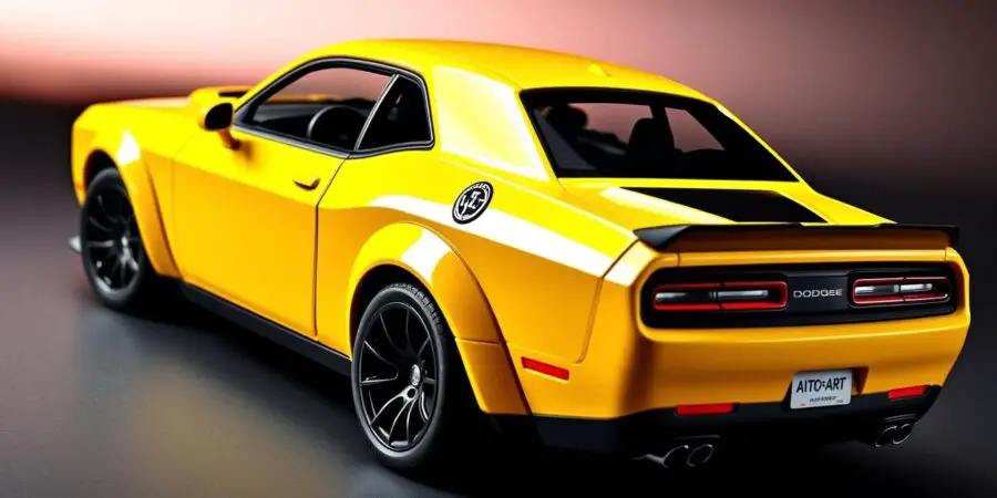 autoart dodge challenger srt hellcat yellow 1-18